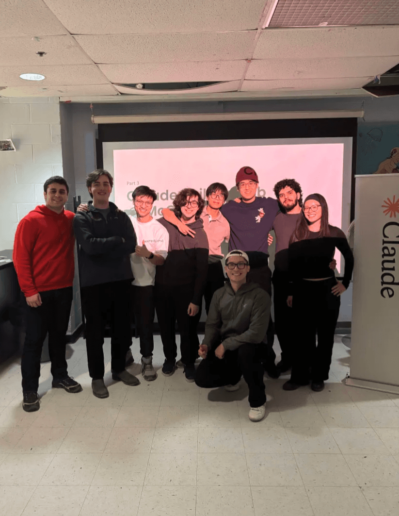 Students collaborating in Claude Builder Club